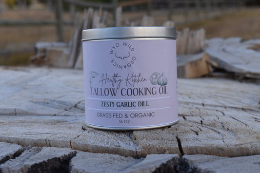 Tallow Cooking Oil: Zesty Garlic Dill